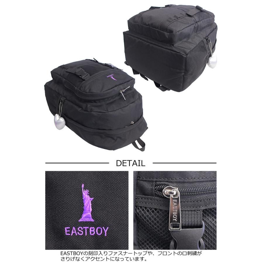 イーストボーイ EASTBOY リュックサック 32 サニー  EBA113  ディバッグ バックパック 自由の女神 バックル付き 推し活 チャーム付き B4対応 | EASTBOY | 06