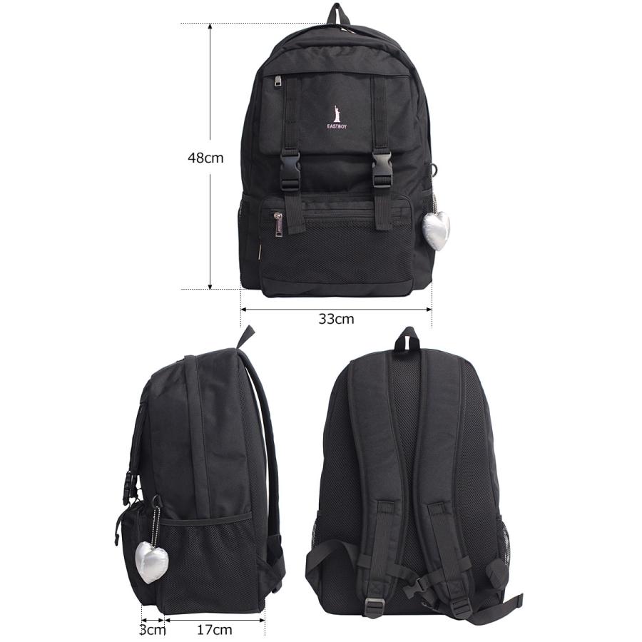 イーストボーイ EASTBOY リュックサック 32 サニー  EBA114  ディバッグ バックパック 自由の女神 バックル付き 推し活 チャーム付き B4対応 | EASTBOY | 05