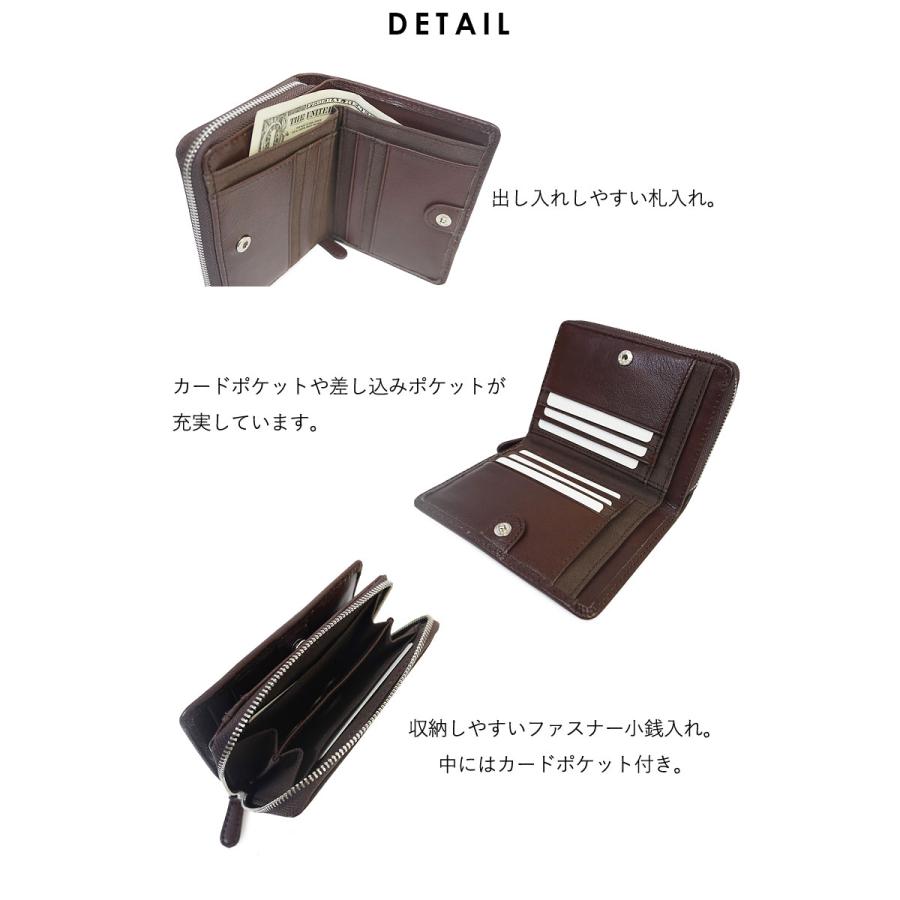 Lee（リー） 二つ折り財布 財布 イタリアンレザー ゴートレザー LES-4