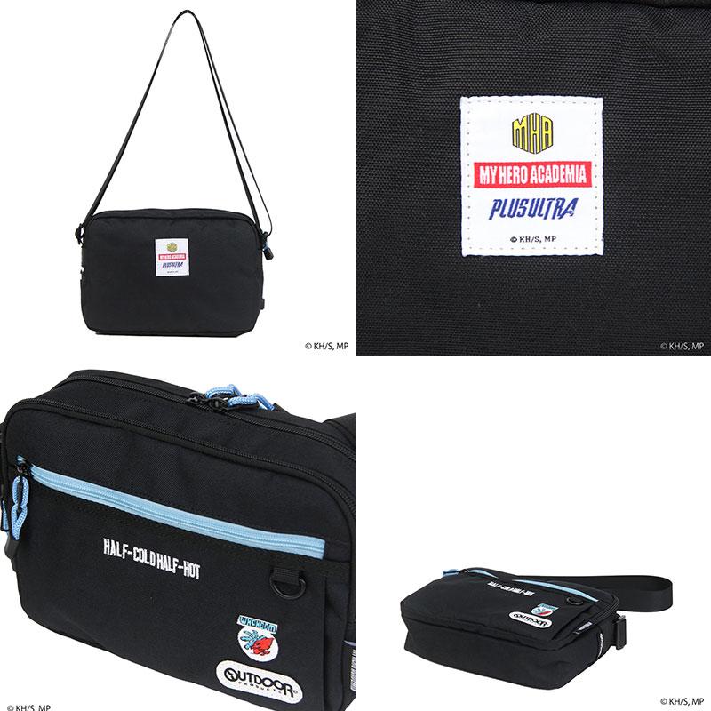 【完売】爆豪勝己 OUTDOOR コラボ 缶バッチ付 ショルダーバッグ ヒロアカ OUTDOOR PRODUCTS 僕のヒーローアカデミア×OUTDOOR 缶バッチ