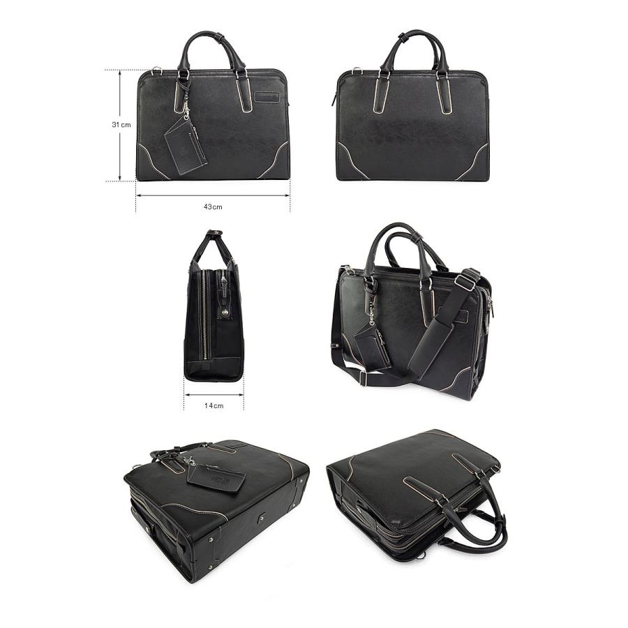 ビジネスバッグ メンズ PID ピーアイディー 2WAY ブリーフケース ビジネスショルダーバッグ 2ルーム A4対応 Onesto オネスト PIC103 正規取扱店 |  | 04