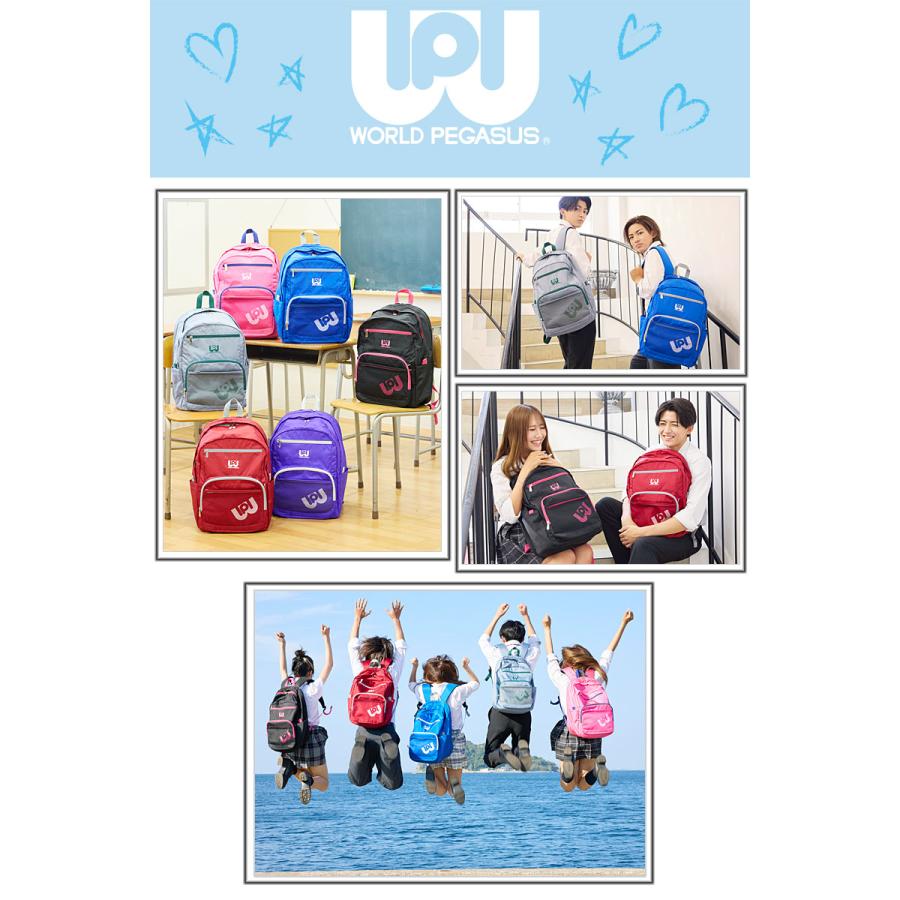 WORLD PEGASUS ワールドペガサス リュックサック 32L クイン WP003 デイバッグ ワッペ スクバ  WP 軽量 カラフル 通学鞄 通学かばん 学生カバン 中学 高校 入学 |  | 07