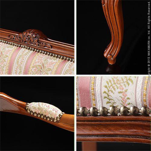 お買い得！ アンティーク調 輸入家具 ヴェローナクラシック ラブチェア 2人用ソファ 【C1302238849】(45522円)