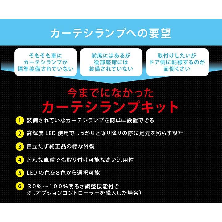 LEDカーテシランプ2個1セットMAZDA プレマシー専用前席2個LEDは8色から