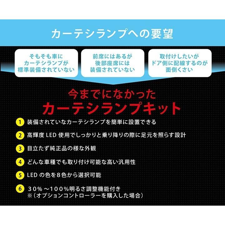 LEDカーテシランプ2個1セット 日産 サクラ（型式：B6AW（年式：R4.5〜））用 前席2個/後部座席2個(ST)｜axisparts｜03