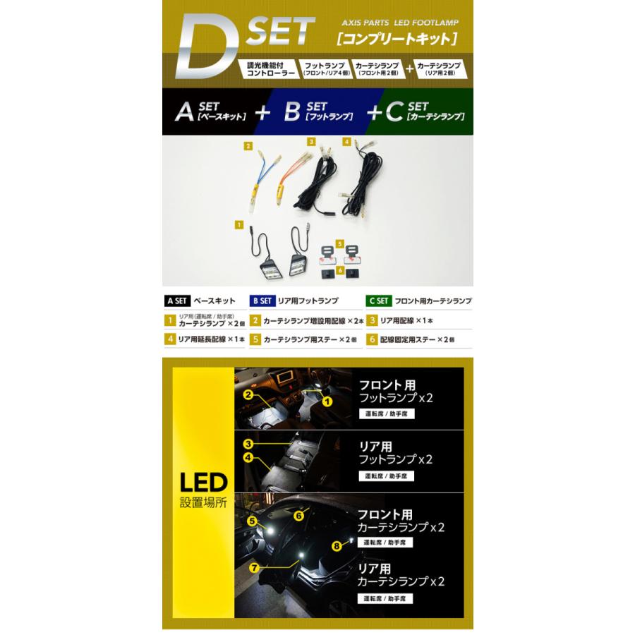 (送料無料) LEDフットランプ ホンダ シビック(型式:FC1/FK7,8)専用 8色選択可!調光機能付き!(ST)|axisparts|14