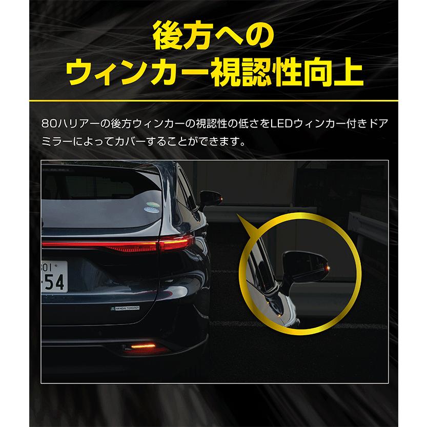 トヨタ ハリアー (型式：80/85系) LEDウィンカー付き ドアミラー/K 