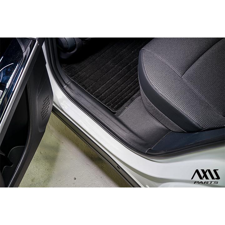 （特許取得済）トヨタ bZ4X/スバル ソルテラ（型式：10/15系）ドアシルキックガード 4点セット ブラックステッチ/ブラックレザー (ST) | トヨタ | 05