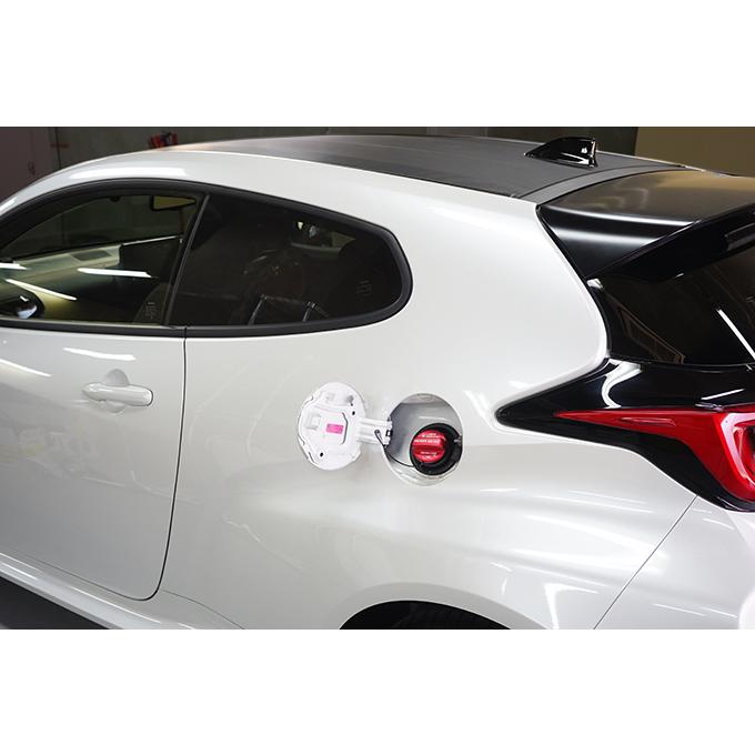 アルミ製フューエルキャップカバー ガソリンキャップカバー トヨタ GRヤリス（型式：MXPA12/GXPA16）赤/青/黄（ハイオク仕様のみ