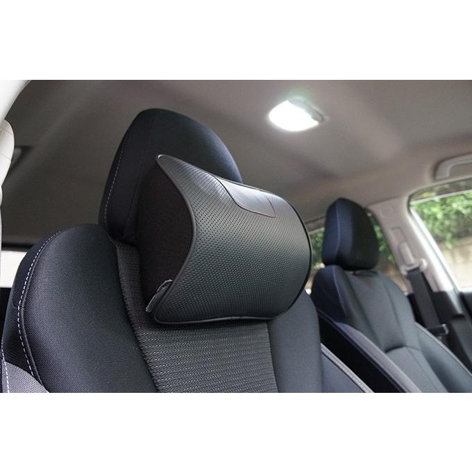 新商品） 低反発ヘッドレストクッション 本革仕様！ 運転時の
