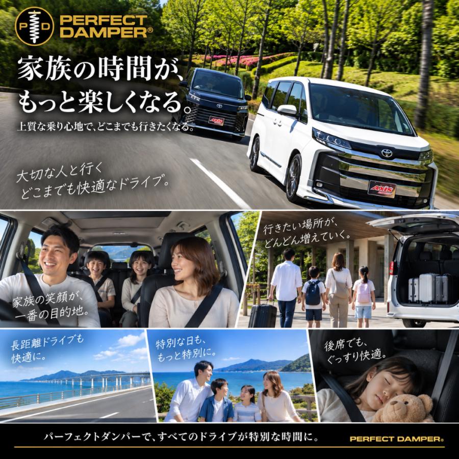 Yahoo!ランキング1位獲得 乗り心地とスタイルの両立 90系 ノア ヴォクシー 車高調 パーフェクトダンパー7G-S 減衰力調整 MZRA/ZWR/90W/95W アクシススタイリング | AXIS STYLING | 01