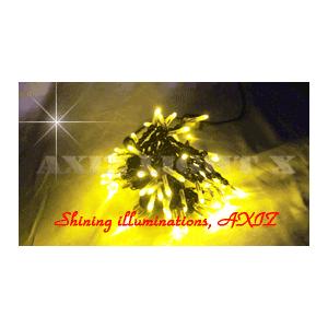 業務用黄色イルミ50本セット！【お買い得！】高輝度ＬＥＤシャイニングイルミネーション　ストレート：10Ｍ100球