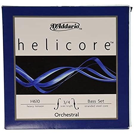 【超特価sale開催】 Helicore D'Addario Orchestral Tension Heavy Scale, 3/4 Set, String Bass バイオリン