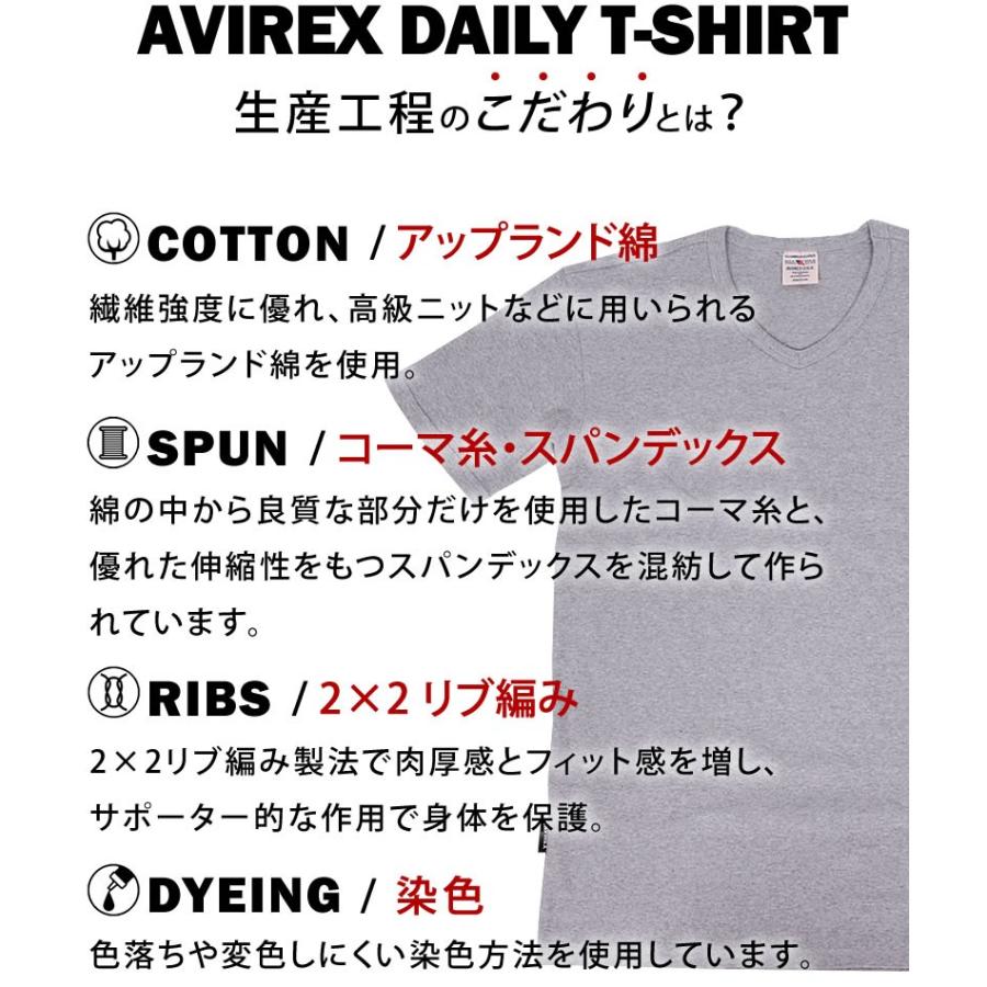 AVIREX アビレックス Vネック半そでTシャツアヴィレックス デイリー DAILY WEAR617351_6143501  【メール便は送料無料に変更します】