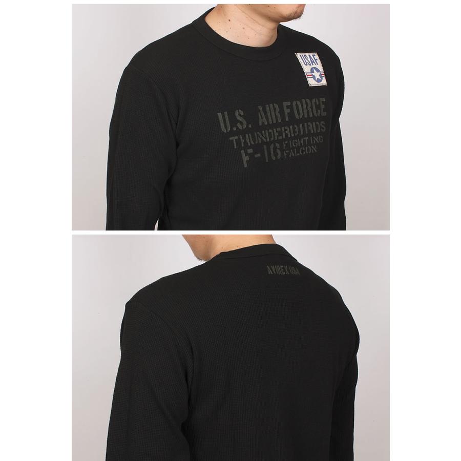 AVIREX 5%OFF アビレックス 長袖ワッフルTシャツ SB F-16 長袖T