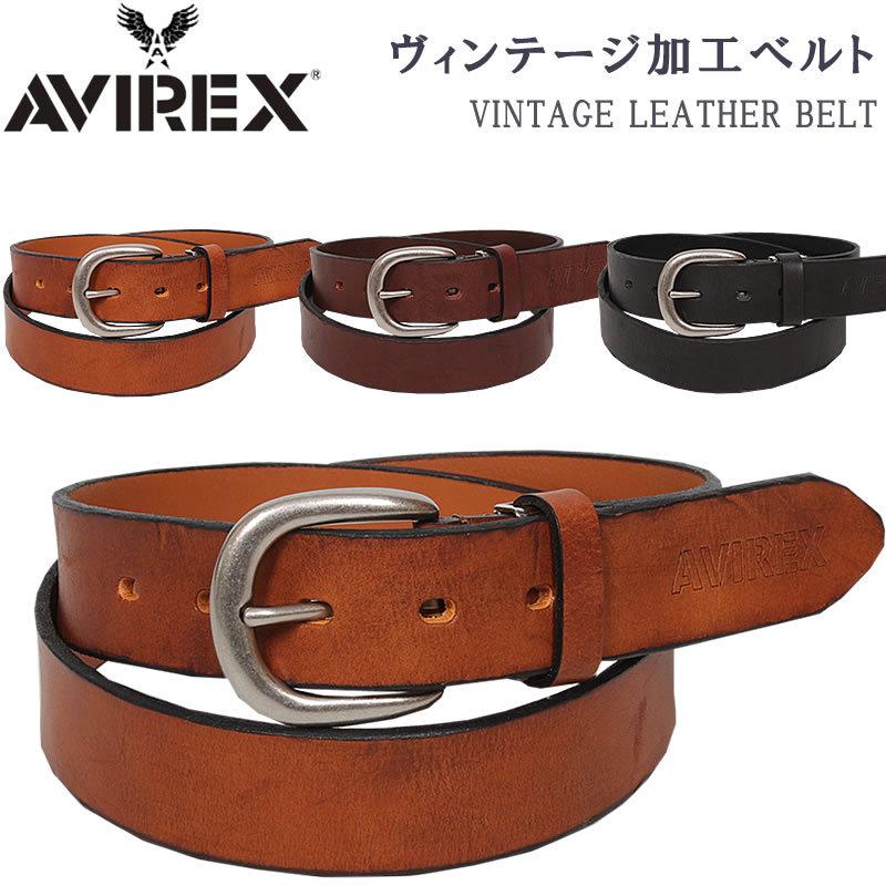 AVIREX アビレックス ヴィンテージ加工レザーベルト　アヴィレックス 牛革 本革　AX3502 : avirex--ax3502 : AXS  SANSHIN Yahoo!ショップ - 通販 - Yahoo!ショッピング