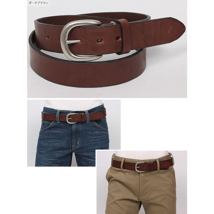 AVIREX（アヴィレックス） アビレックス ヴィンテージ加工レザーベルト