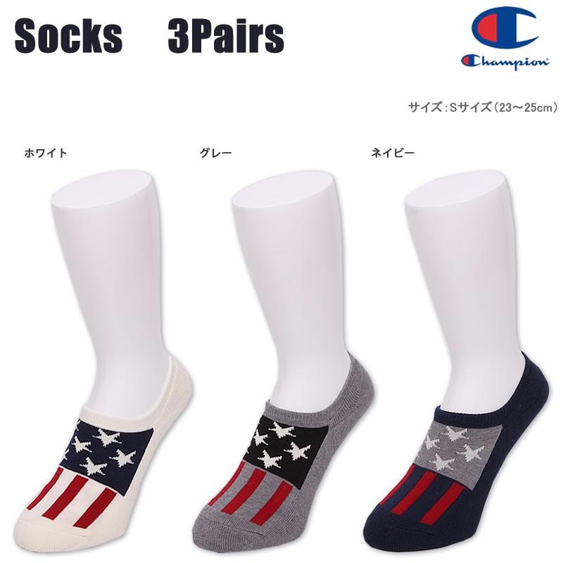 ハーフパイル ゴーストソックス(3足組)靴下 /champion/チャンピオン