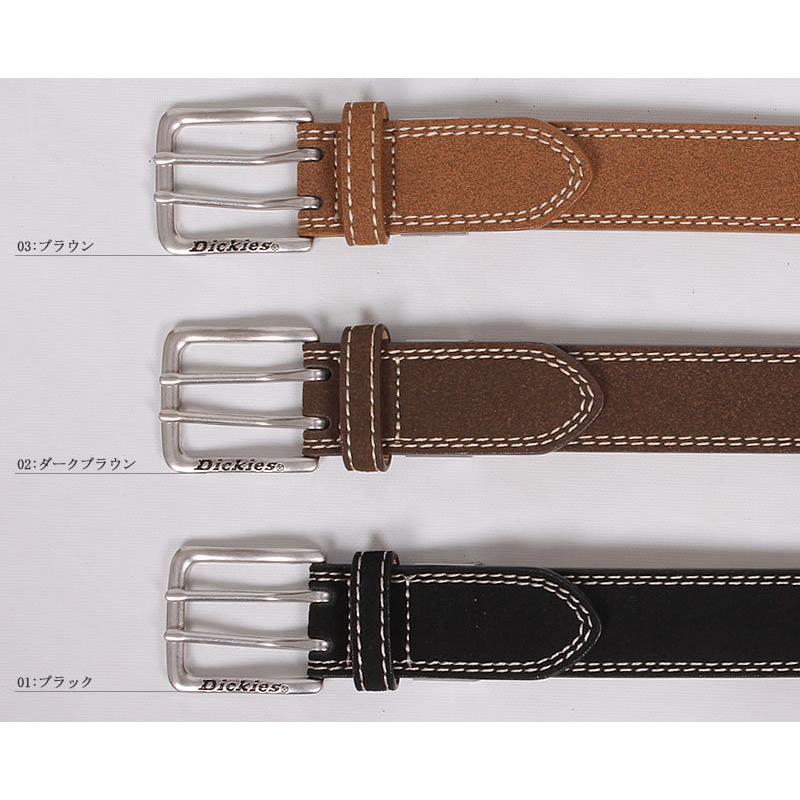 Dickies ディッキーズ Double Stitch Punching PU Suede Belt