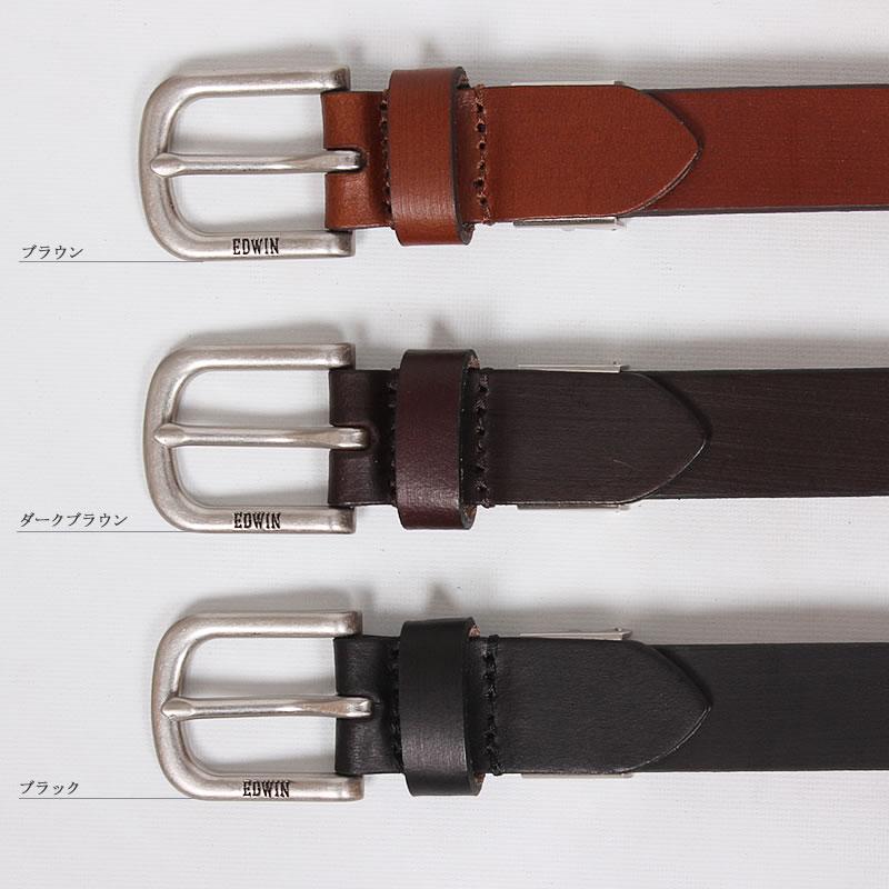 EDWIN エドウイン Plain Leather Belt(プレーンレザーベルト