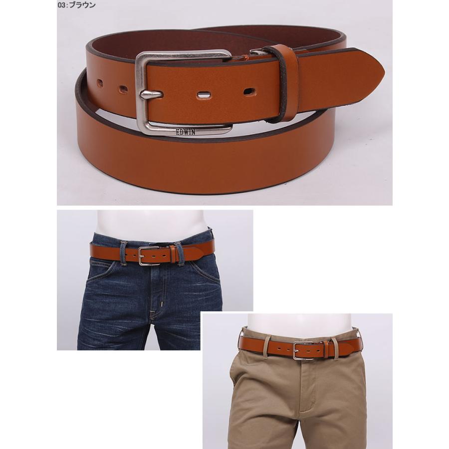 EDWIN エドウイン Casual Leather Belt(カジュアルレザーベルト