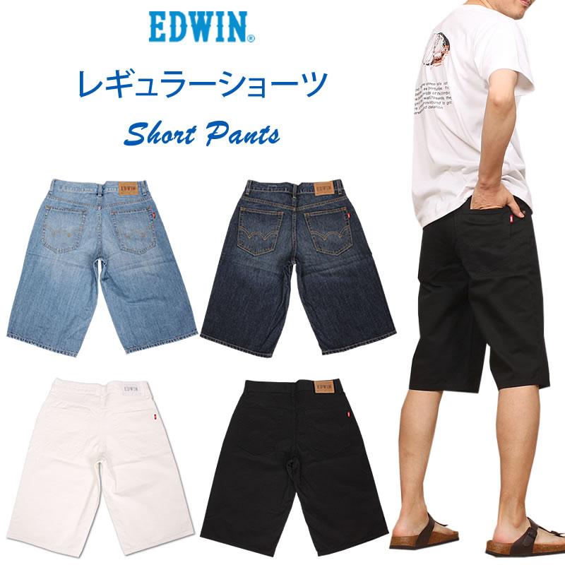 【10%OFF】EDWIN エドウィン レギュラーショーツ 短パン ショートパンツ 涼 ジーンズ 春夏 エドウイン GEV062｜axs-sanshin｜02