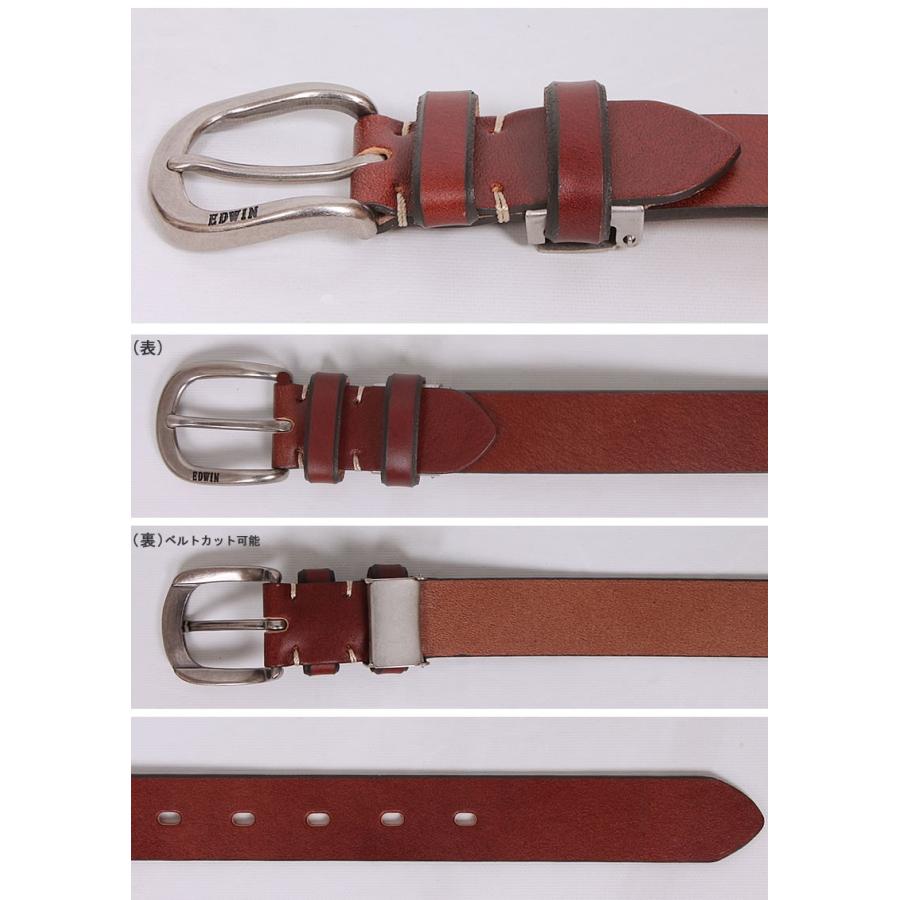EDWIN EDWIN レザーベルト メンズ Wループ 牛革 QPER10-110986 EDWIN EDWIN レザーベルト メンズ Wループ 牛革 QPER10-110986