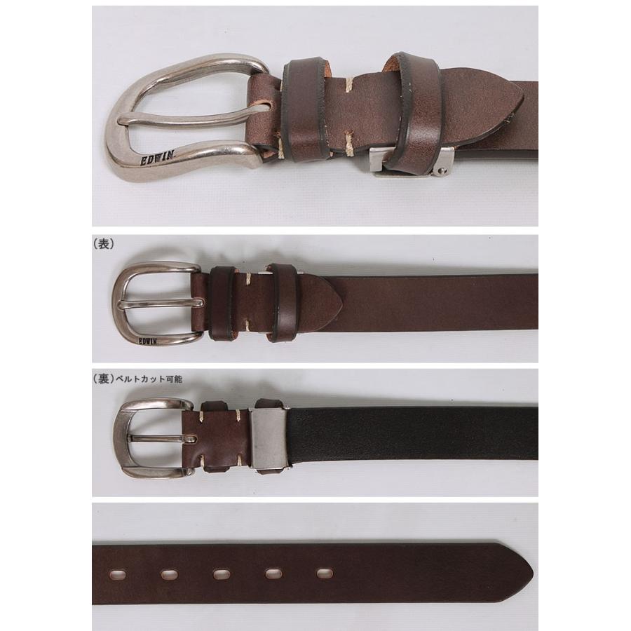EDWIN EDWIN レザーベルト メンズ Wループ 牛革 QPER10-110986 EDWIN EDWIN レザーベルト メンズ Wループ 牛革 QPER10-110986