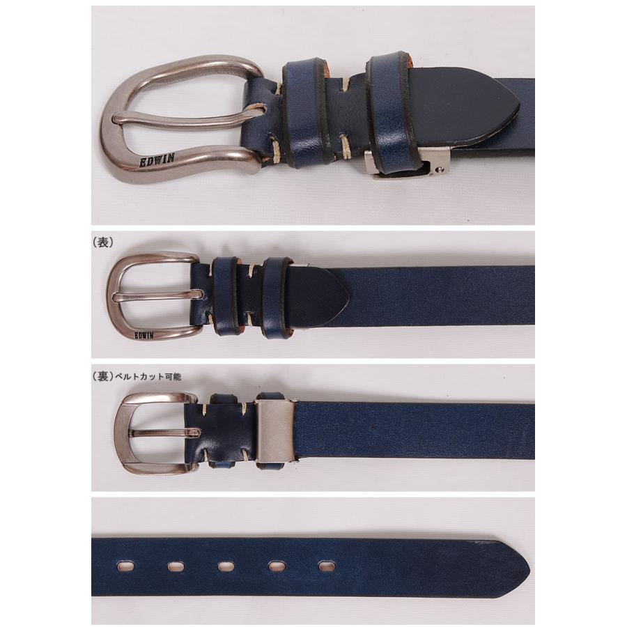 EDWIN EDWIN レザーベルト メンズ Wループ 牛革 QPER10-110986 EDWIN EDWIN レザーベルト メンズ Wループ 牛革 QPER10-110986
