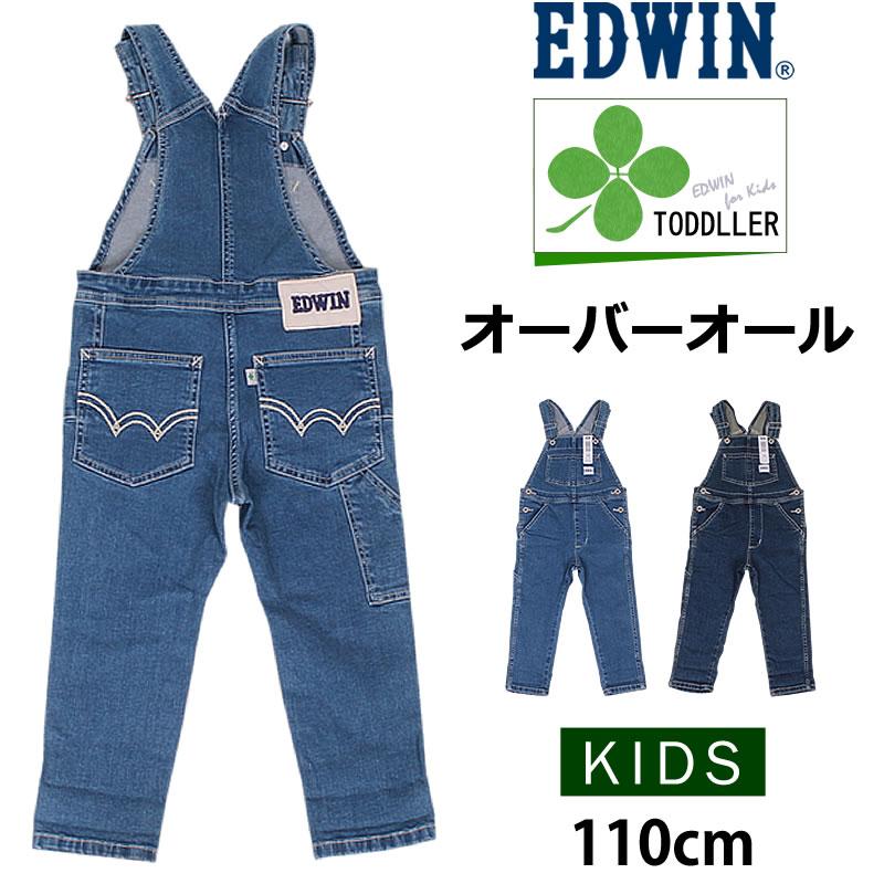 5%OFF EDWIN エドウィン キッズ ベビー オーバーオール ジーンズ ETB03A エドウイン デニム ストレッチ｜axs-sanshin