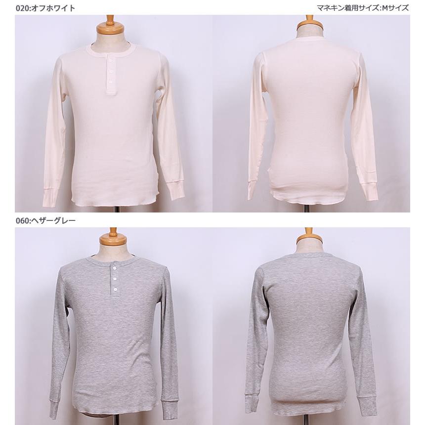 Hanes（ヘインズ） サーマル ヘンリーネック ロングスリーブ Tシャツ