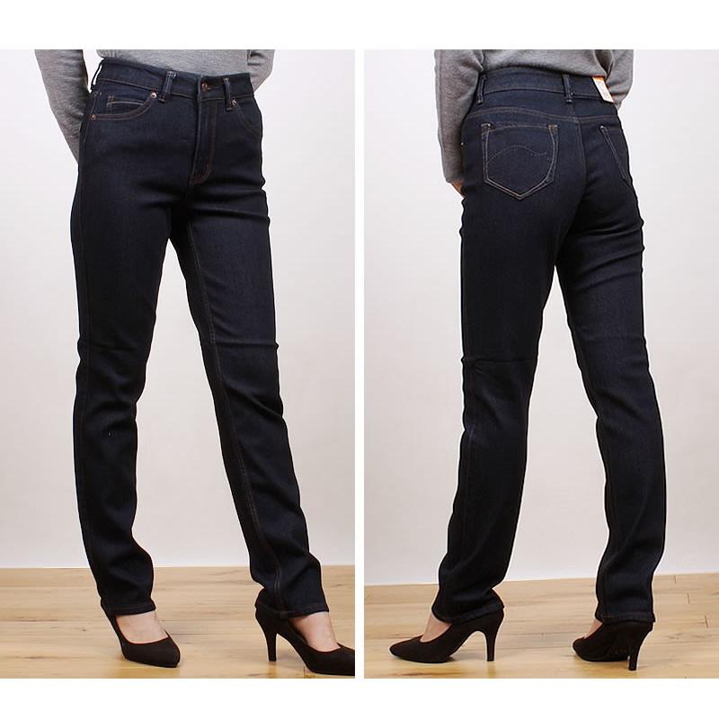 SALE Mrs.Jeana ミセスジーナ ジーンズ 裏起毛 テーパード ストレート