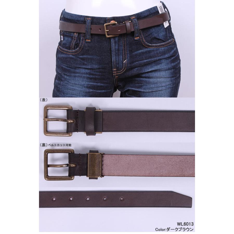 ベルリン専用(Lサイズ3点) Wrangler ラングラー レザー ベルト 細ベルト/WL6013 アクス三信