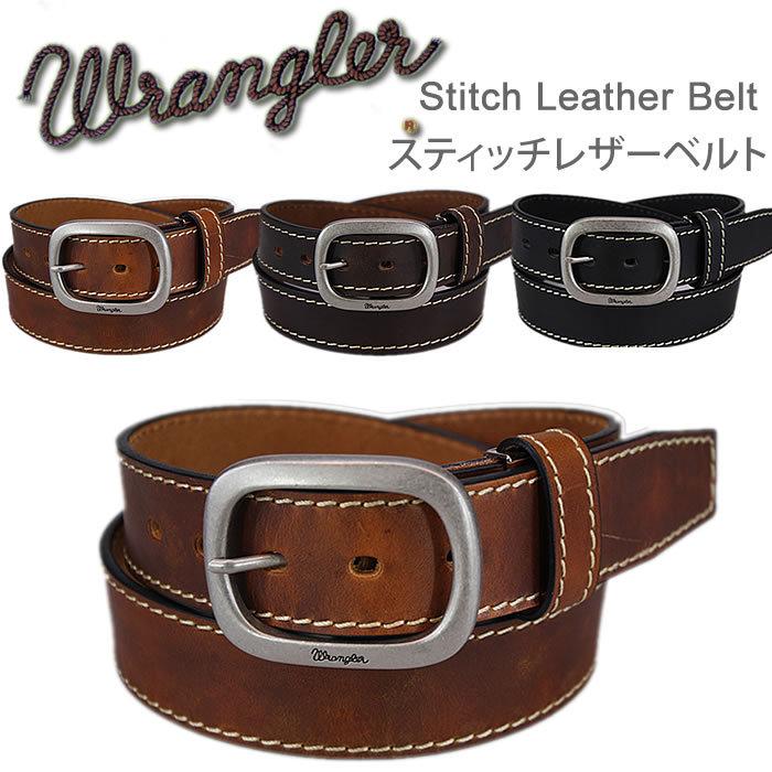 Wrangler Stitch Leather Belt(ステッチ レザーベルト Wrangler Stitch Leather Belt(ステッチ レザーベルト