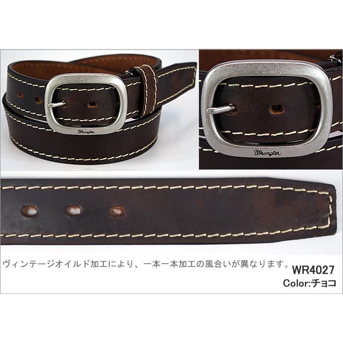 Wrangler Stitch Leather Belt(ステッチ レザーベルト Wrangler Stitch Leather Belt(ステッチ レザーベルト