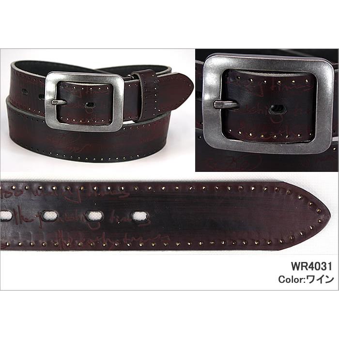 Long Size Carving Leather Belt(カービング レザーベルト)手書き風の英文字Wrangler/ラングラー/ロングサイズ/長尺/長寸/大寸WR4045 アクス三信/AXS/サンシン｜axs-sanshin｜05