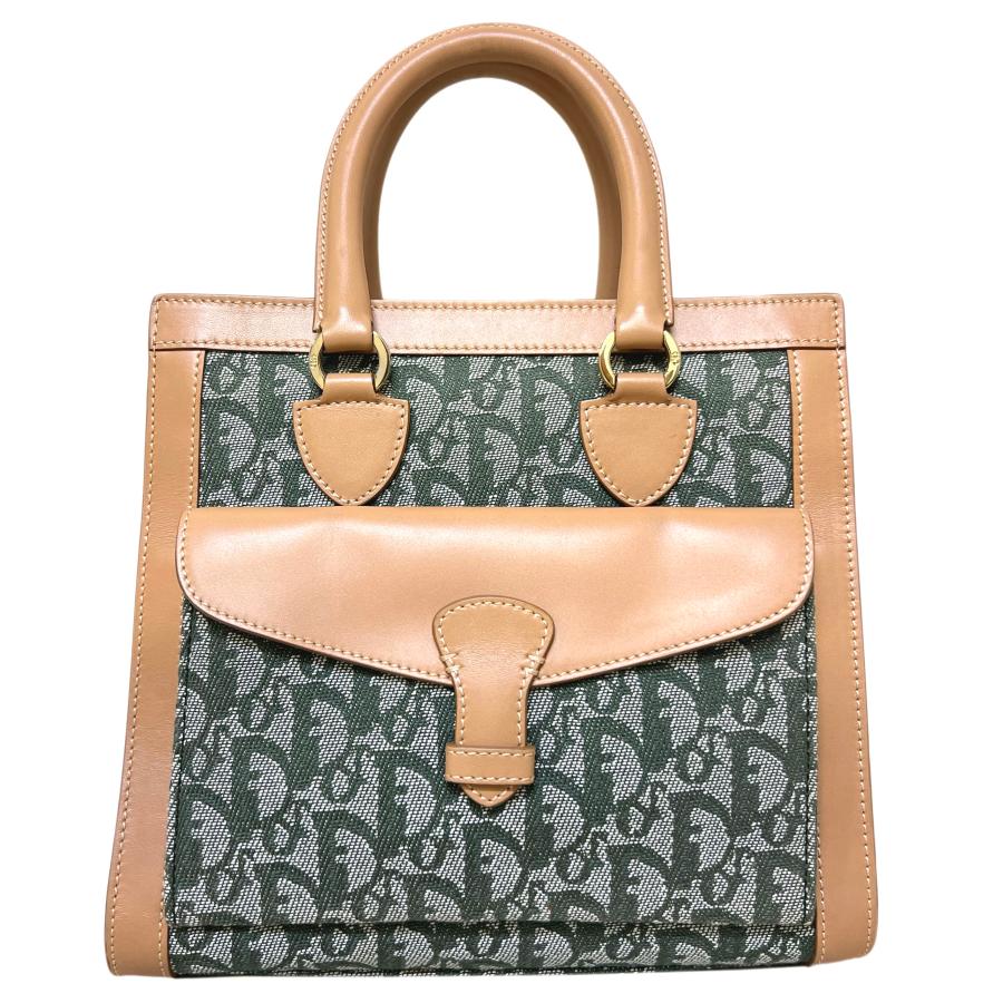ChristianDior トロッターハンドバッグ レザー ジャガード Christian Dior Dior クリスチャンディオール バッグ ジャガード