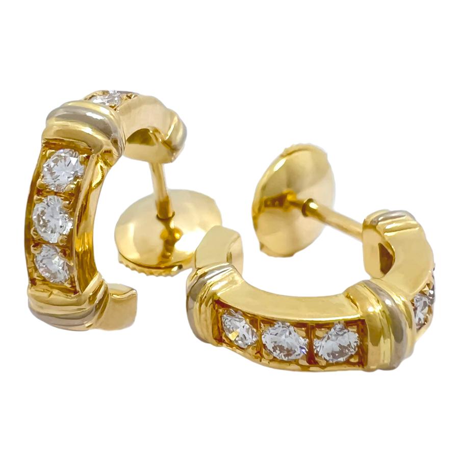 Cartier CARTIER カルティエ ピアス コンテッサ ダイヤ フープ 750 K18 