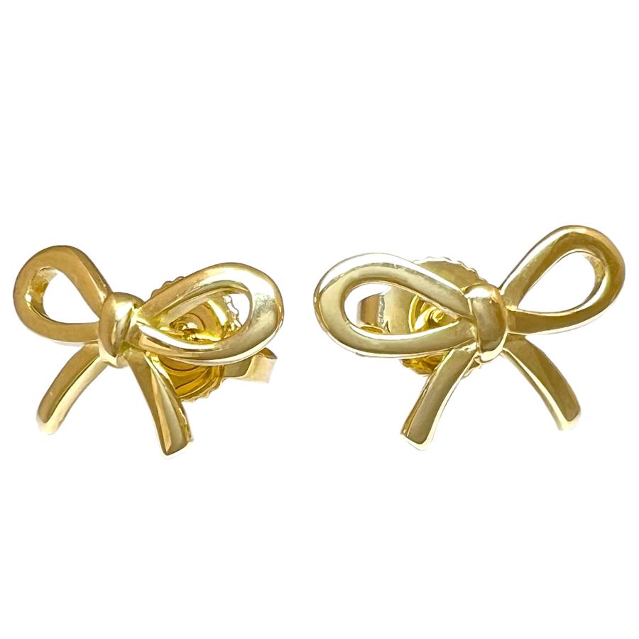 TIFFANY&Co.（ティファニー） ピアス リボン K18 750 YG イエロー 