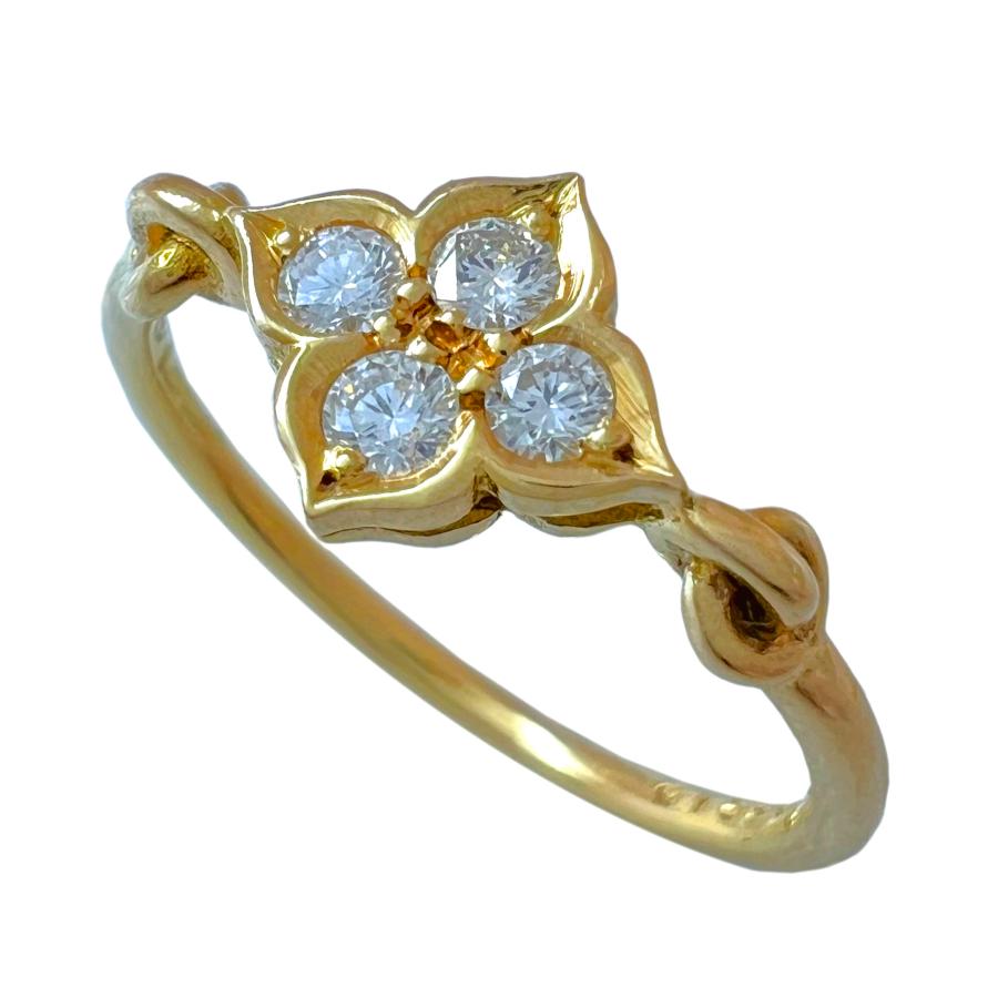 Cartier CARTIER カルティエ リング ヒンドゥ 4P ダイヤ K18 750 YG 49  