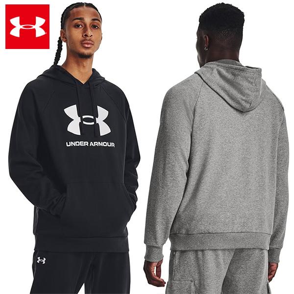 UNDER ARMOUR（アンダーアーマー） アンダーアーマーUAライバルフリース ロゴ フーディー メンズ 25FW ブラック グレー ...