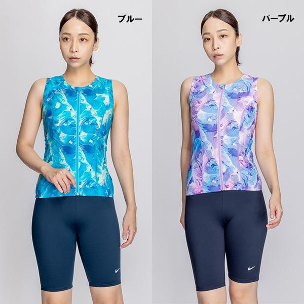 ナイキ フリー 【特価】 フィットネス水着 SP25 総柄ジップ付き袖なし