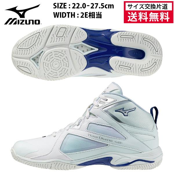 ミズノ ウエーブダイバースLG5 Ltd フィットネスシューズ レディース 26FW スカイブルー×シルバー×ホワイト 31GF267512