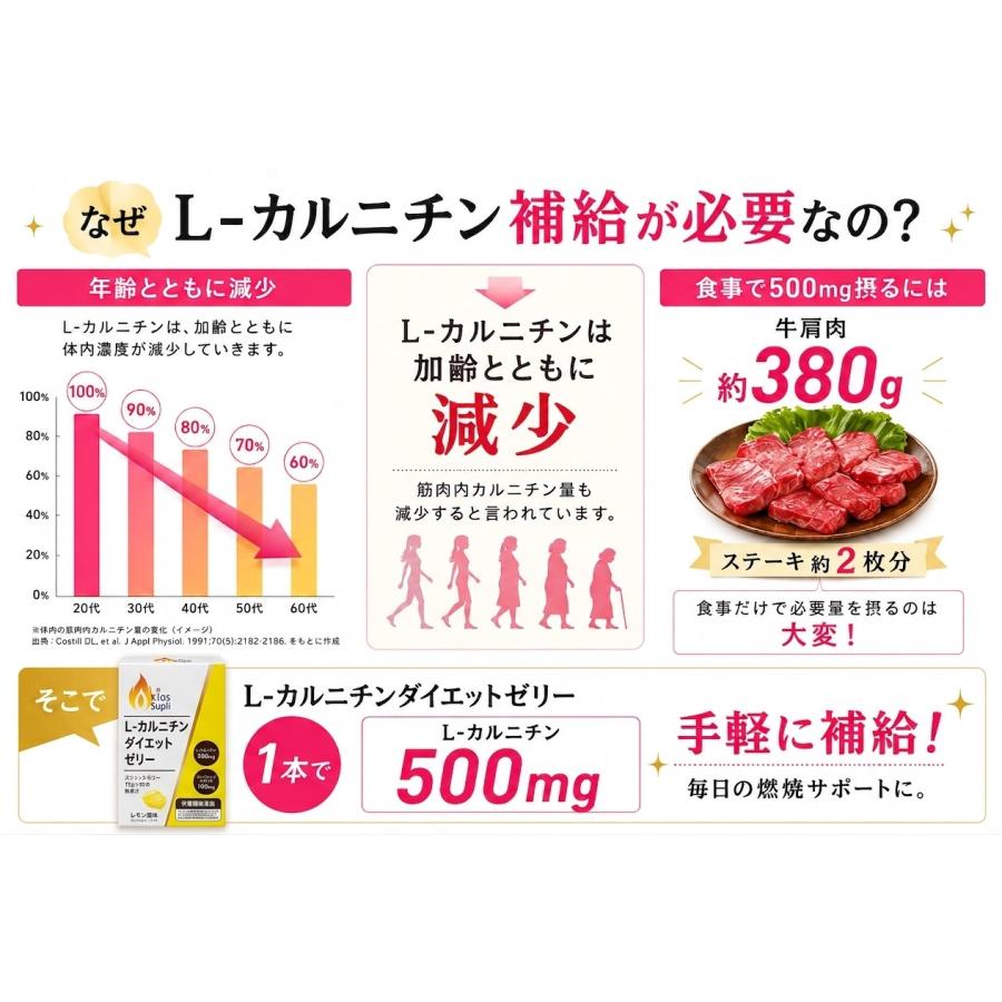 アクトスサプリ L-カルニチン ダイエットゼリー スティックゼリー (15g×30本 ) 携帯用 ビタミンC Lカルニチン 爆買 | ブランド登録なし | 07