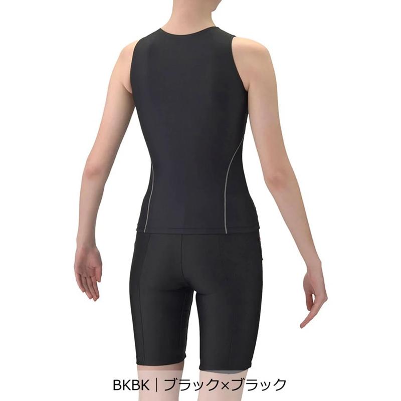 アリーナ - フィットネスセパレーツ（取りまかなううしろ側/ハーフレッグ/差込みパッド）レディース 26FW AS6SWF47L セパレーツ海水着 爆買