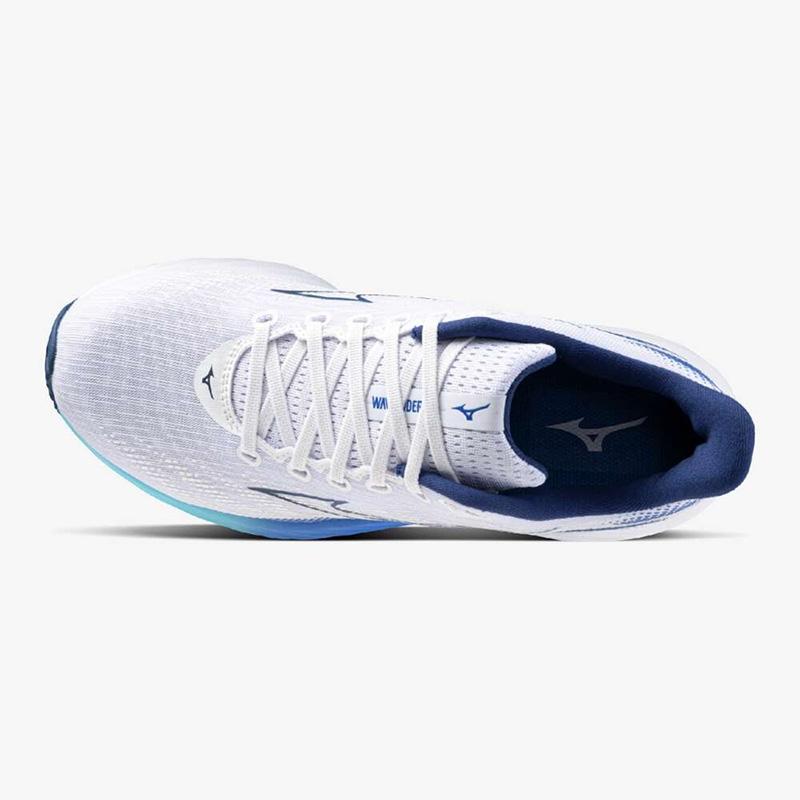 MIZUNO（ミズノ） 24FW ウエーブライダー28 ホワイト×ネイビー