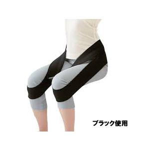 腸腰筋ストレッチベルト ラクナール (ブラック) ひざ 股関節 骨盤 抗
