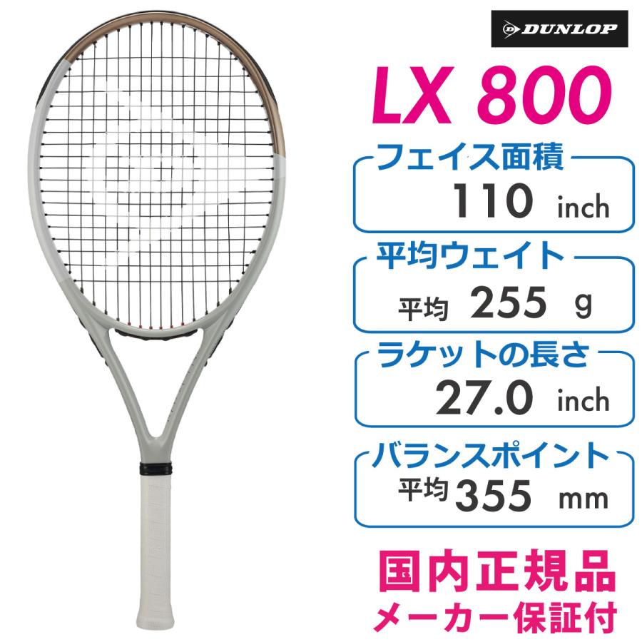 DUNLOP LX800 DS22407 2024FW 110平方インチ グレー×ゴールド DUNLOP LX800 DS22407 2024FW 110平方インチ グレー×ゴールド