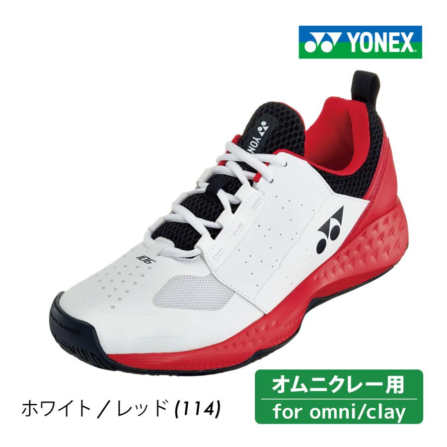 YONEX テニスシューズ ホワイト/レッド 27cm YONEX（ヨネックス） パワークッション 106 SHT106-114 ホワイト