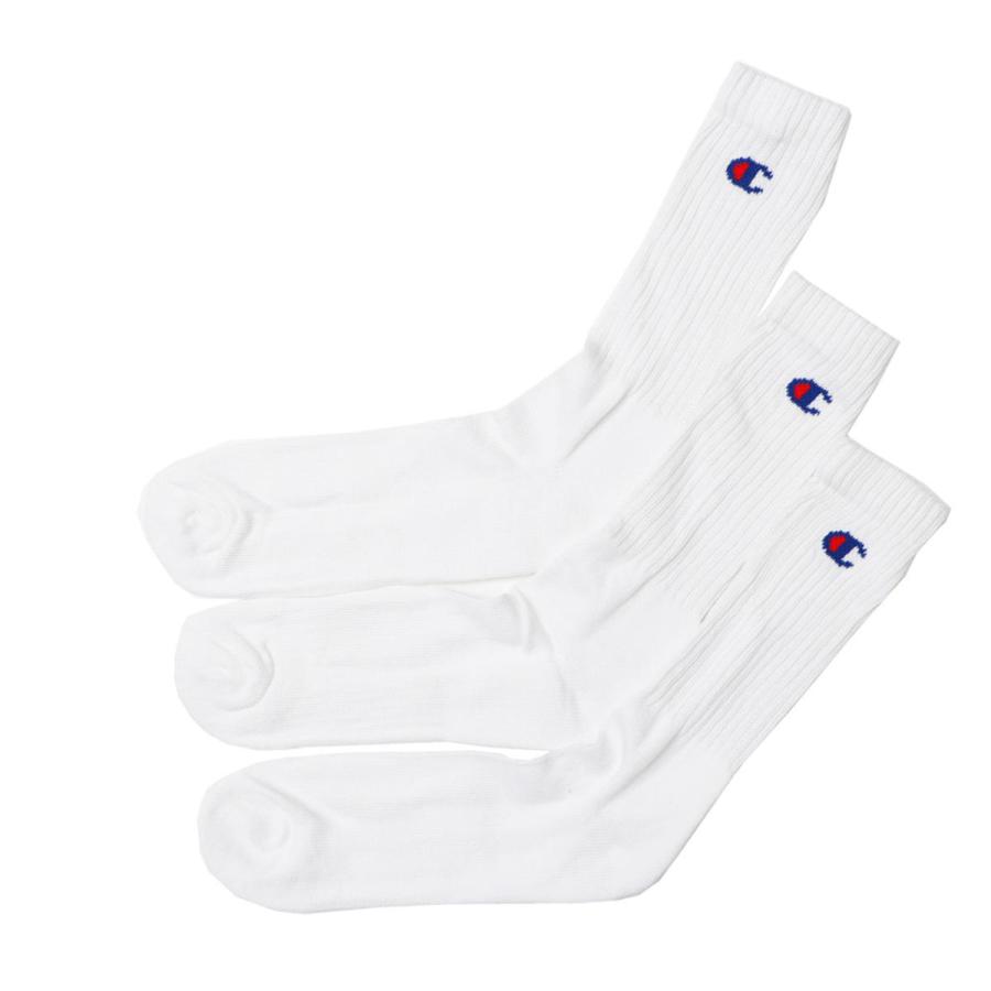 Champion フルレングスソックス３Ｐ ホワイト M CMSCY002 010 チャンピオン Champion SOCKS ソックス （メンズユニ）